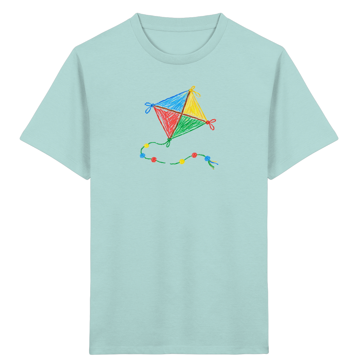 Bunter Drachen mit Knoten - Kinder Bio T-Shirt