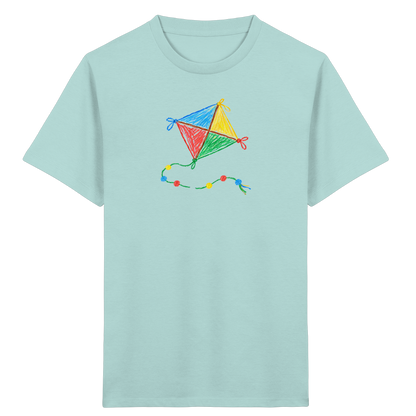 Bunter Drachen mit Knoten - Kinder Bio T-Shirt