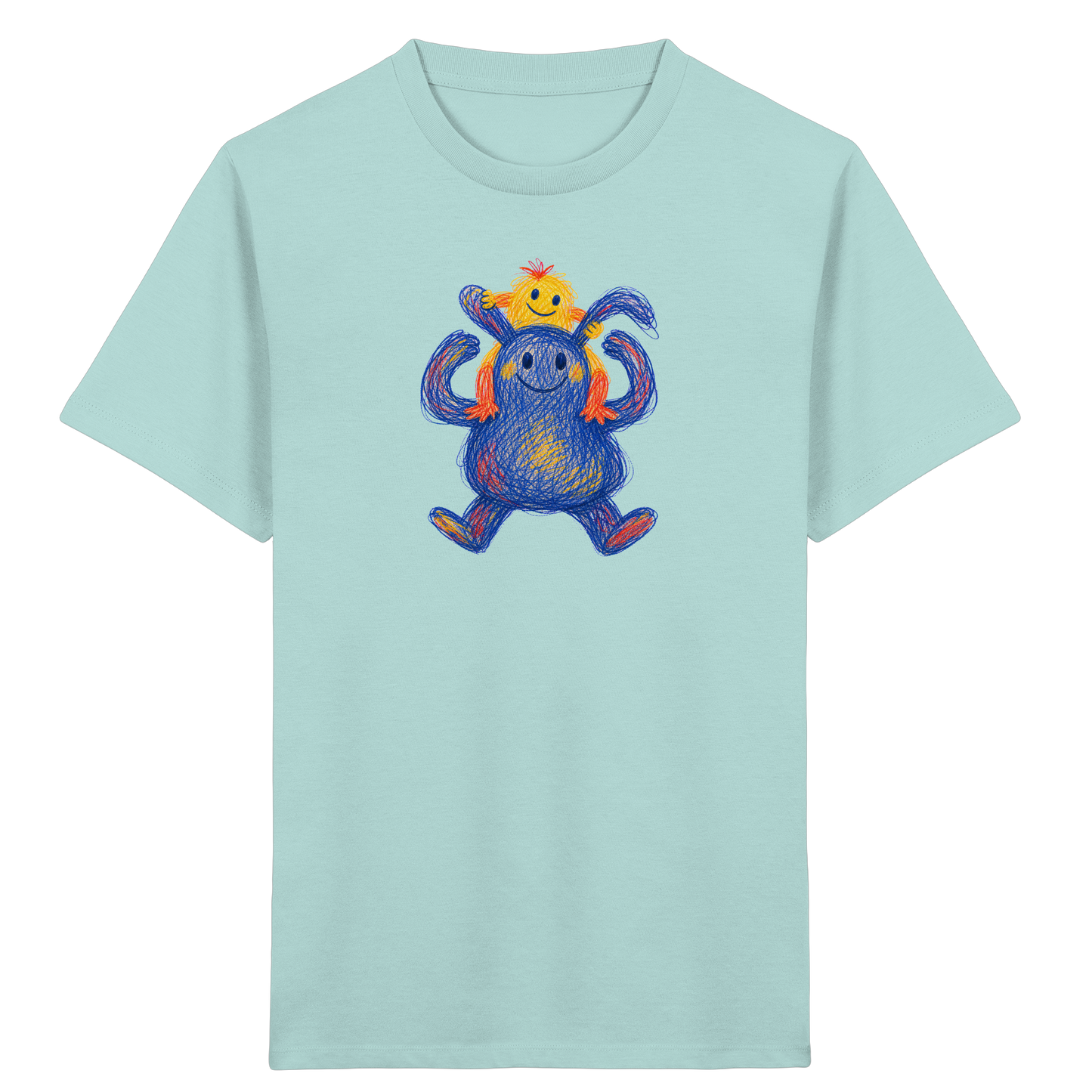 Huckepack Monster Kinder T-Shirt - Kinder Bio T-Shirt