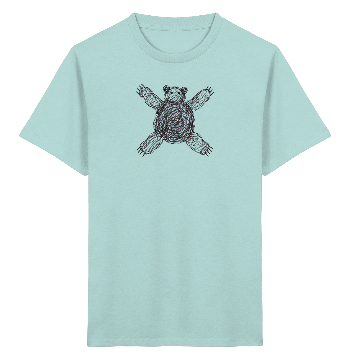 Bär von oben gezeichnet - Kinder Bio T-Shirt