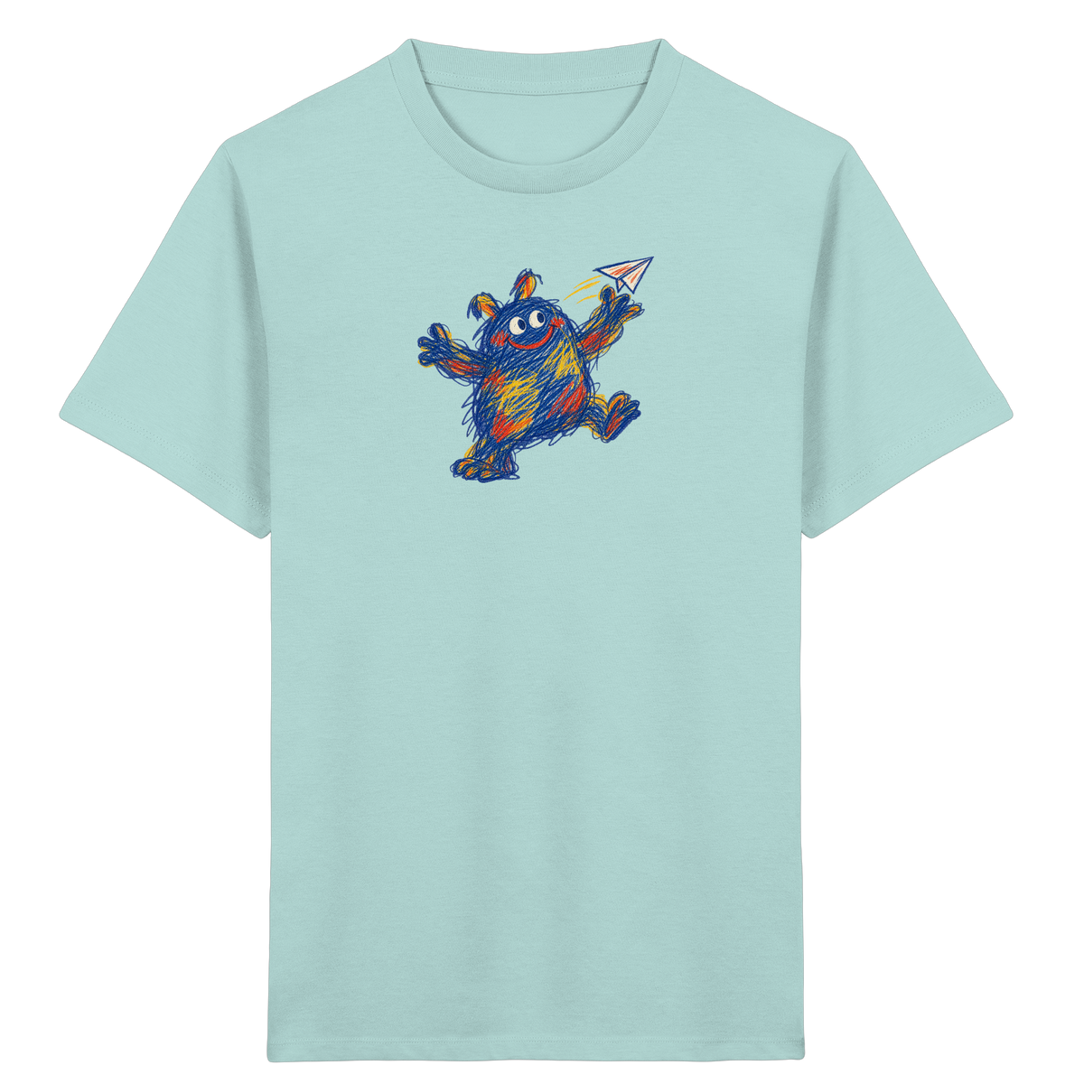 Papierfliegerwerfer Kritzelmonster Kinder Shirt - Kinder Bio T-Shirt