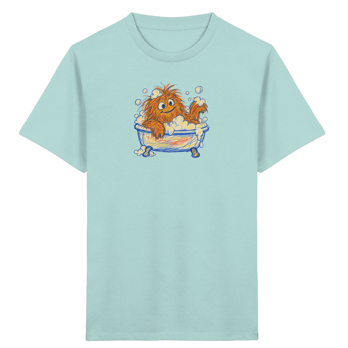 Badewannenzottel im Schaumbad - Kinder Bio T-Shirt
