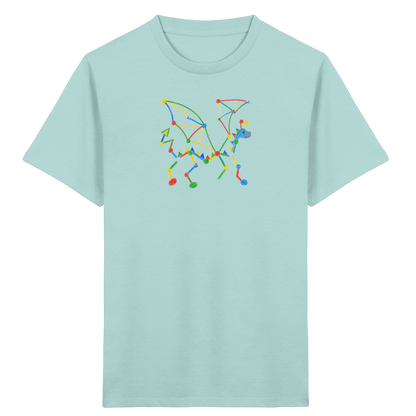 Bunter Farbpunkt Drache - Kinder Bio T-Shirt