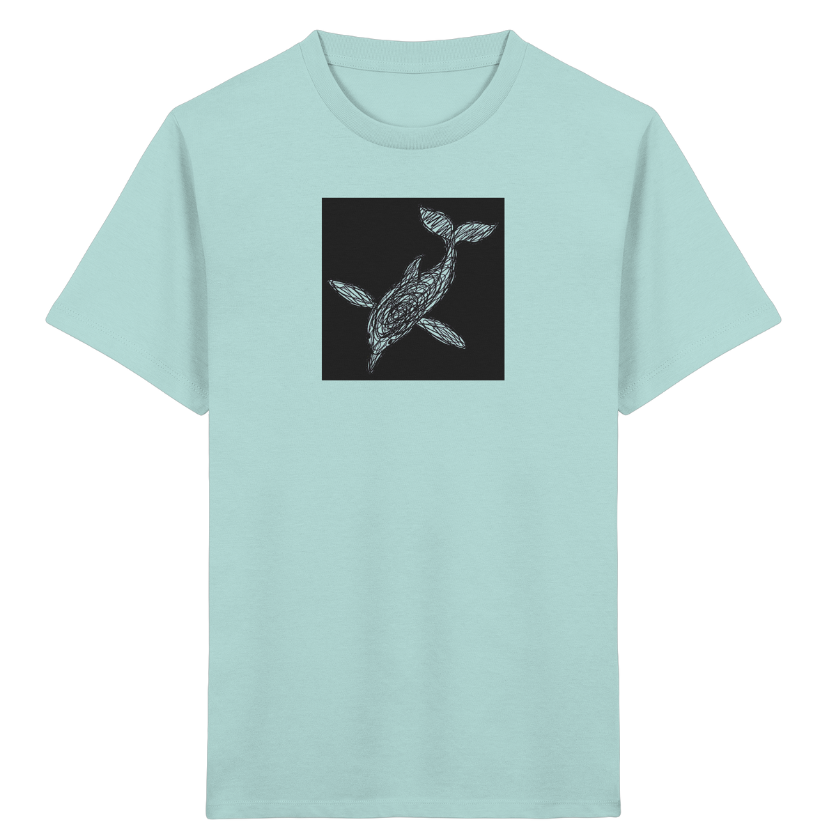 Delfin von oben - Kinder Bio T-Shirt