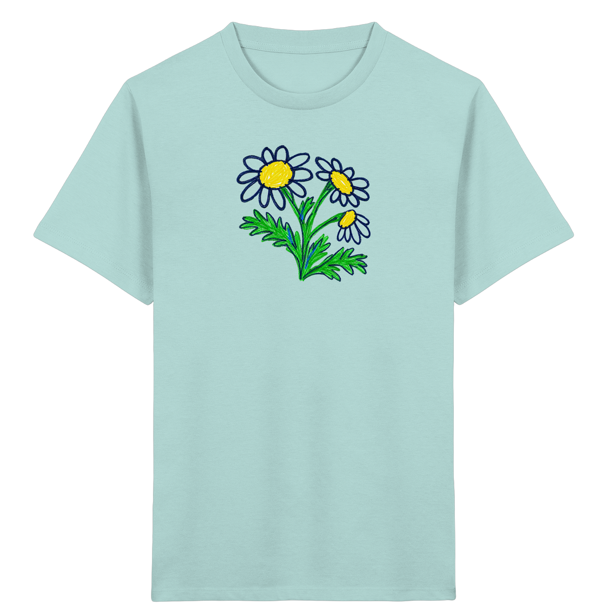 Kritzel-Kamille Kinder T-Shirt - Kinder Bio T-Shirt