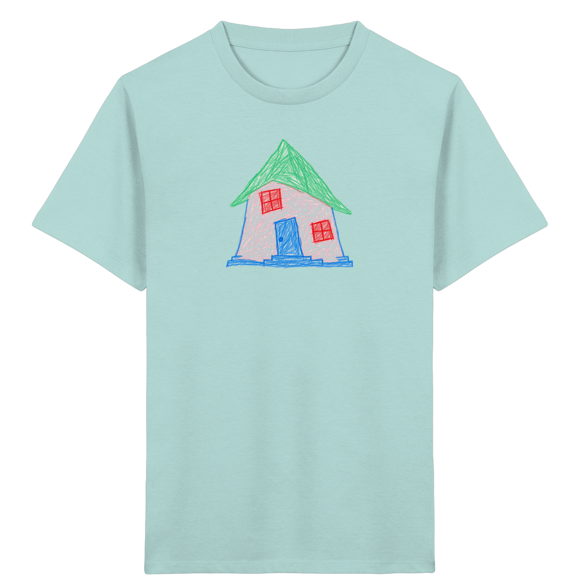 Rosa Schiefhaus Kinderzeichnung - Kinder Bio T-Shirt