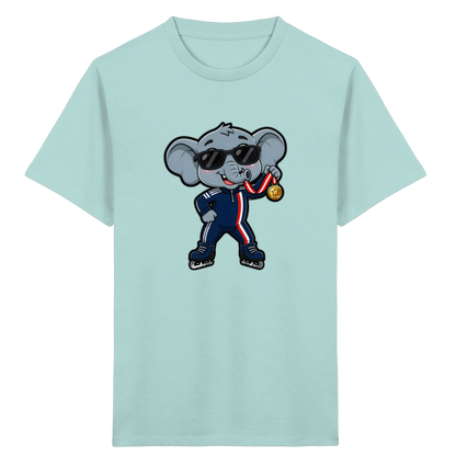 Eislaufender Elefant: Cooles T-Shirt für Kinder - Kinder Bio T-Shirt
