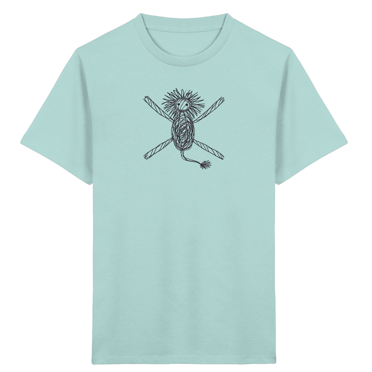 Löwe von oben gezeichnet - Kinder Bio T-Shirt
