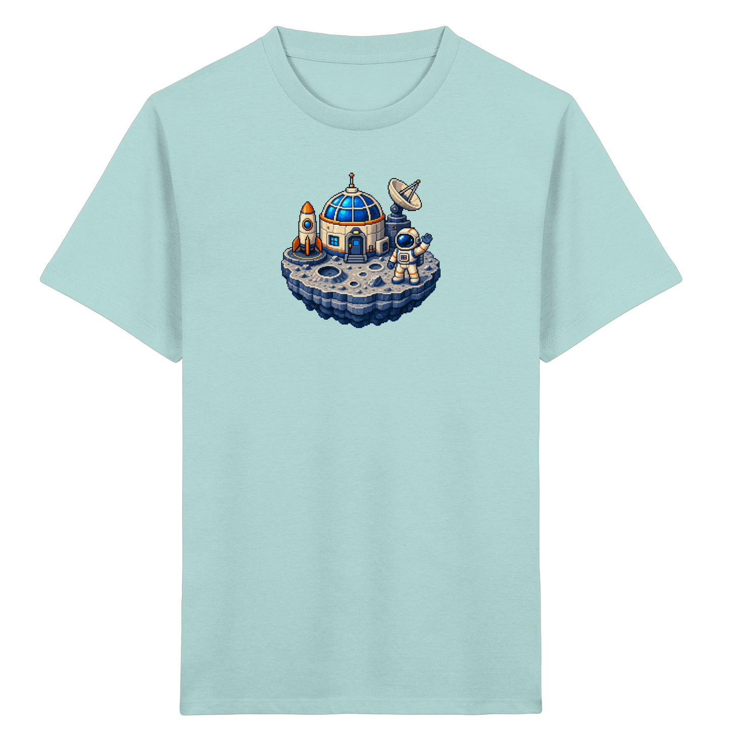 Coole Pixel Mondbasis Kinder T-Shirt - Kinder Bio T-Shirt