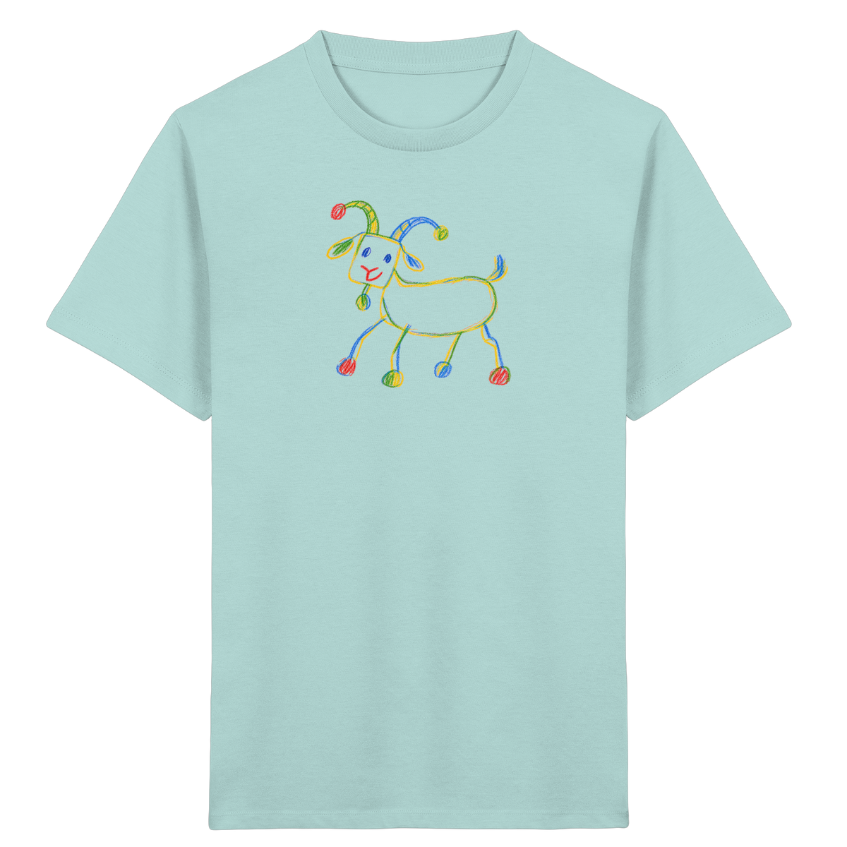 Freche Farbpunkt Ziege - Kinder Bio T-Shirt