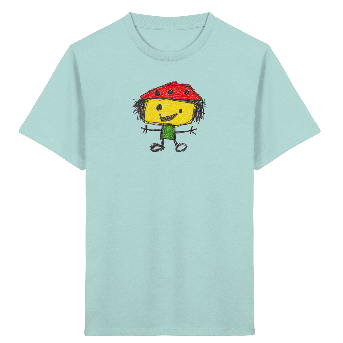 Kritzelkopf mit Tupfenhut - Kinder Bio T-Shirt