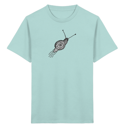 Schnecke von oben Kinderzeichnung - Kinder Bio T-Shirt