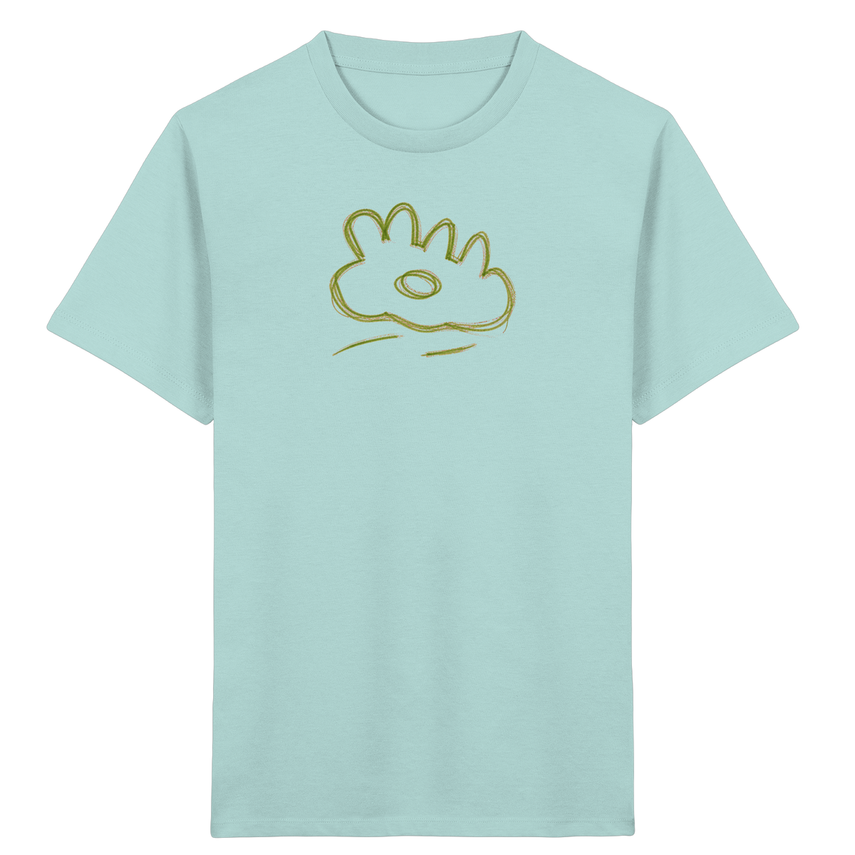 Grüne Wackelwolke Kinder T-Shirt - Kinder Bio T-Shirt