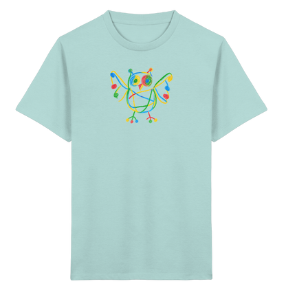 Farbpunkt Eule Kinder Shirt - Kinder Bio T-Shirt