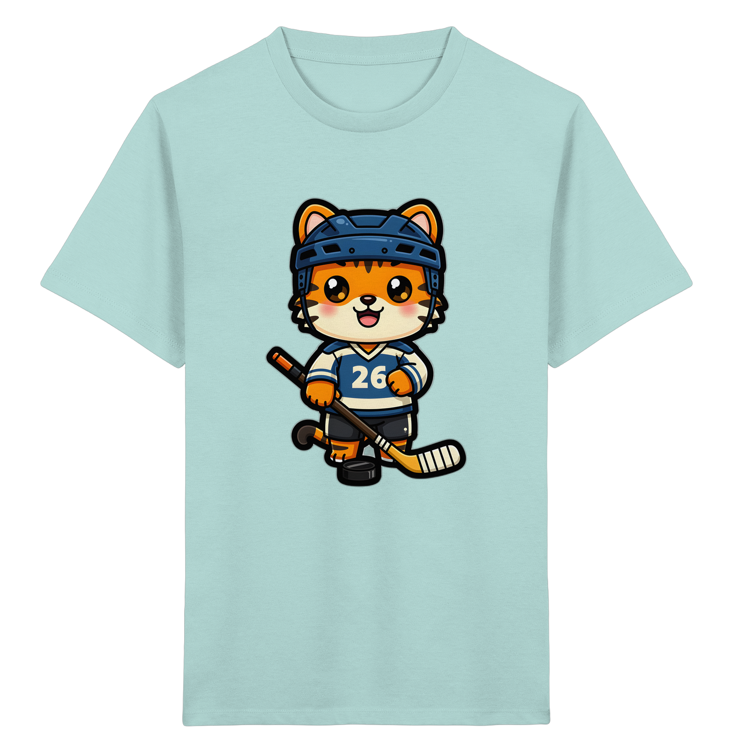 Tiger Eishockey Spieler Kinder T-Shirt - Kinder Bio T-Shirt