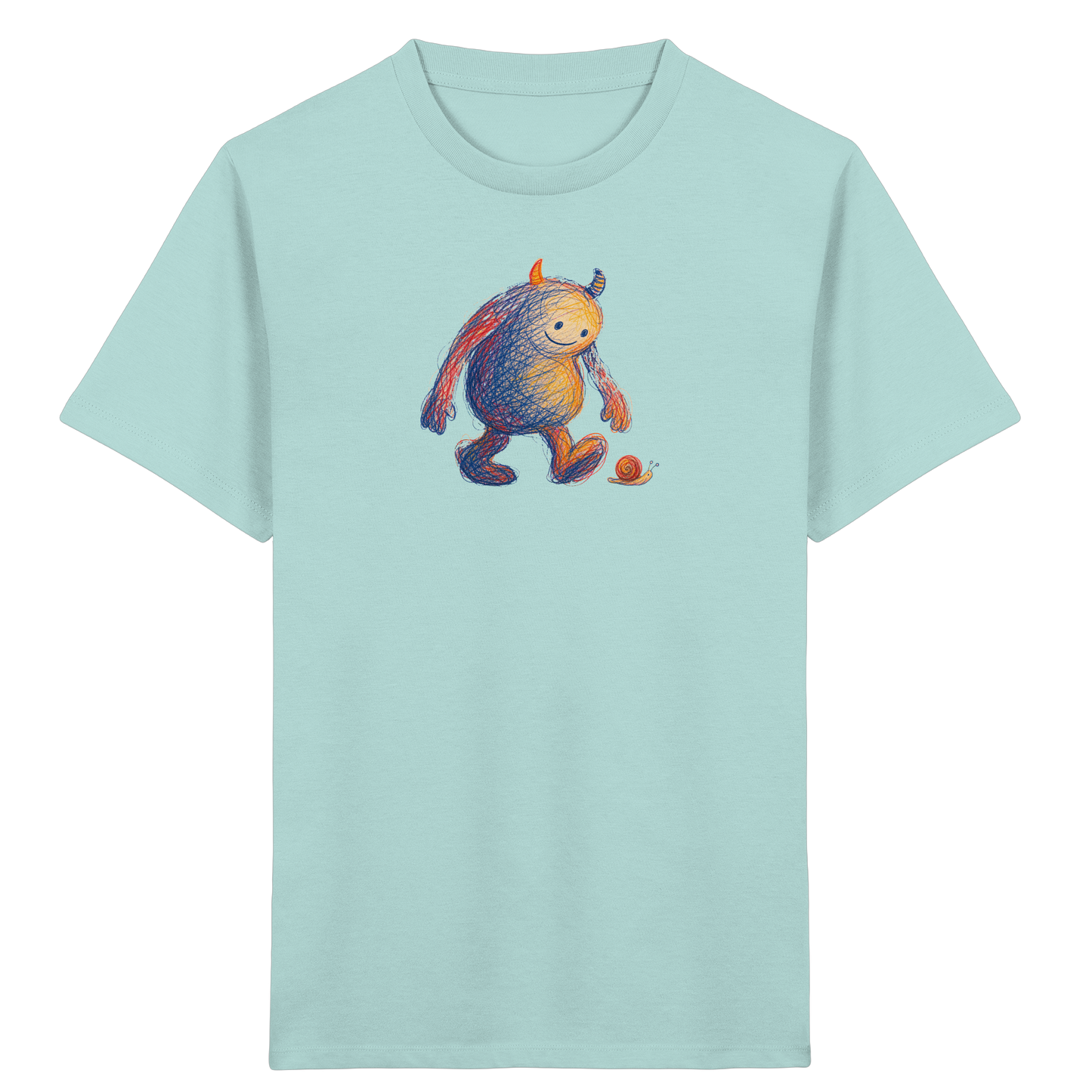 Schneckenfreund Monster Kinder T-Shirt - Kinder Bio T-Shirt