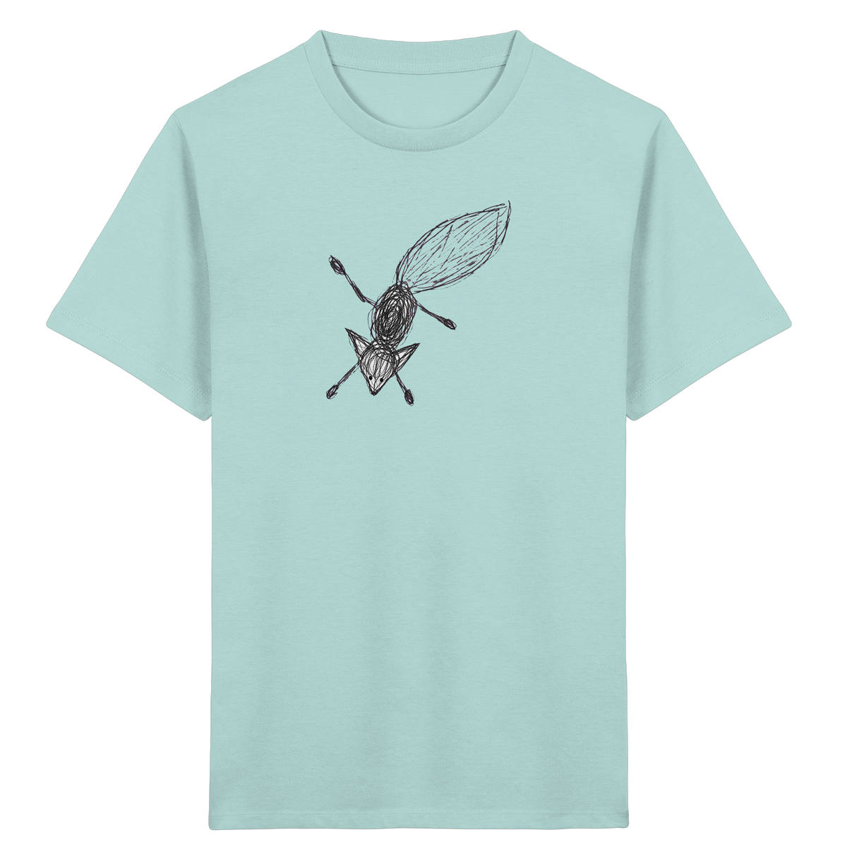 Fuchs von oben gezeichnet - Kinder Bio T-Shirt