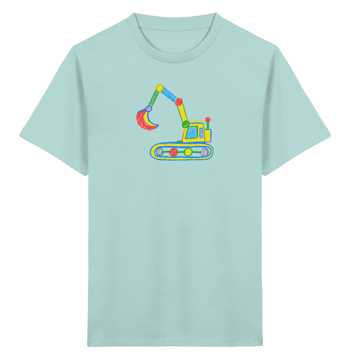 Bunter Punkt Bagger - Kinder Bio T-Shirt