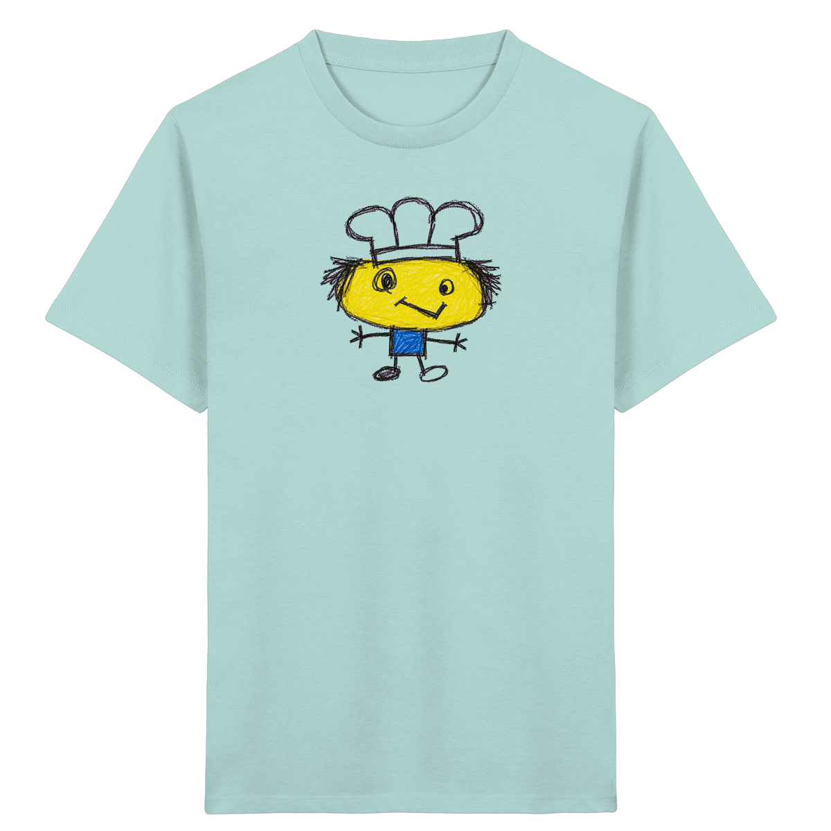 Kritzelkopf mit Kochmütze - Kinder Bio T-Shirt