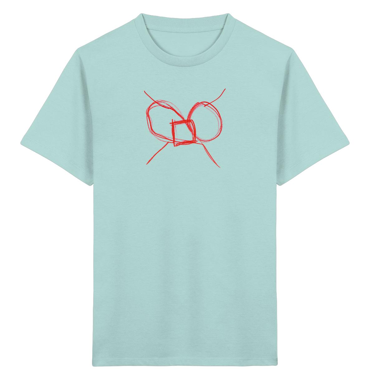 Ziegelrote Wackelschleife Kinder T-Shirt - Kinder Bio T-Shirt