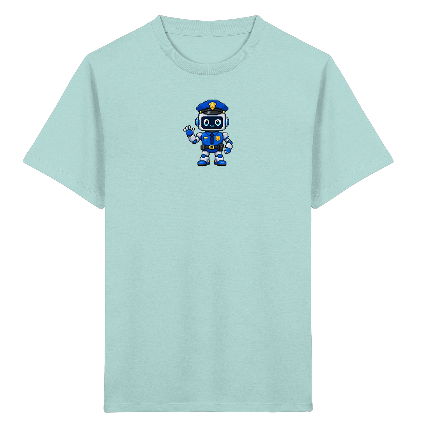 Pixel Roboter Polizei: Winkendes Kinder-T-Shirt - Kinder T-Shirt