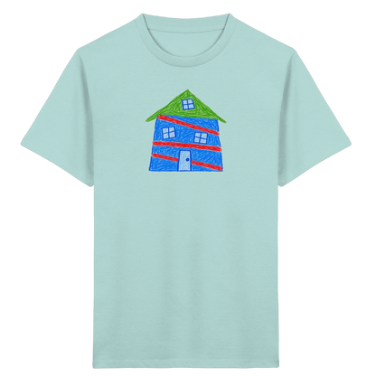 Blaues Balkenhaus Kinder T-Shirt - Kinder Bio T-Shirt