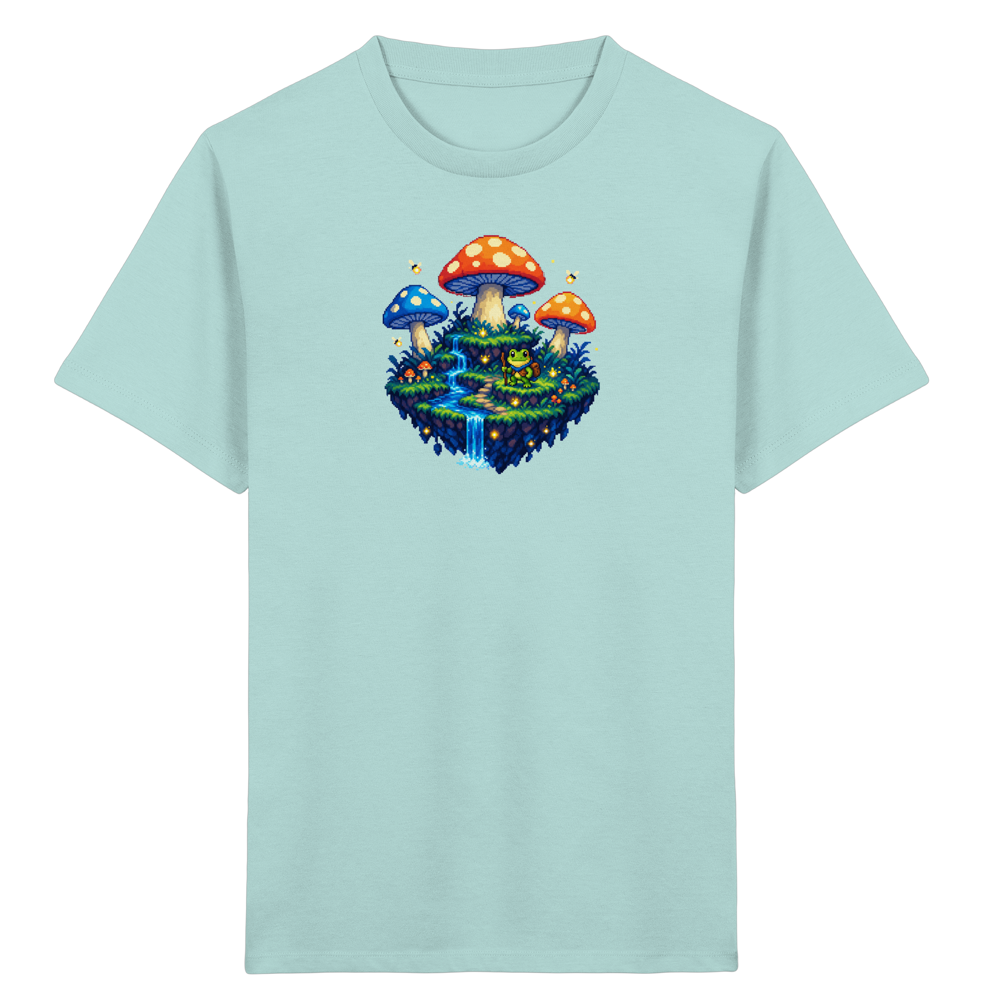 Pixel-Frosch-Abenteuer T-Shirt für Kinder