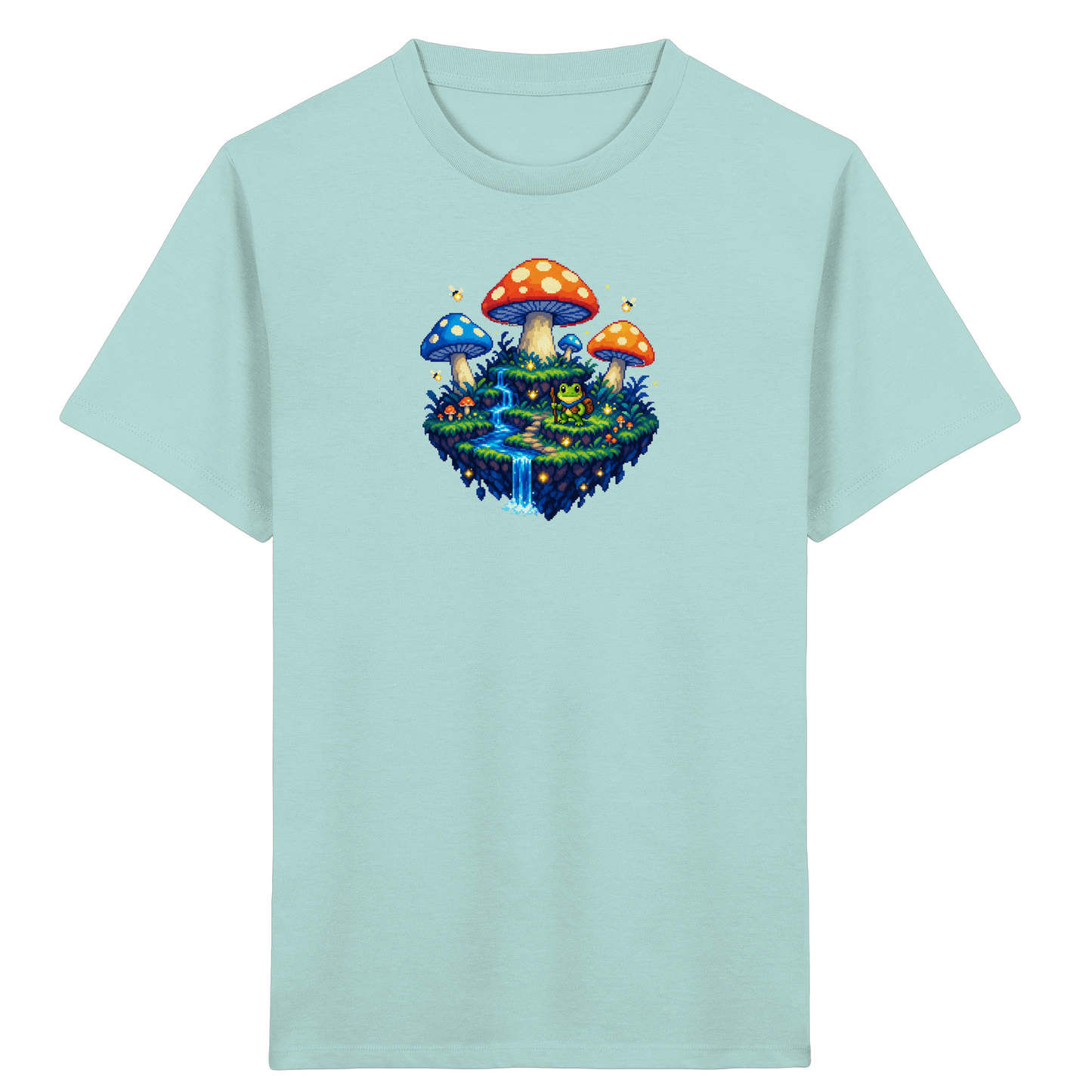 Magisches Pixel Abenteuer Frosch Shirt - Kinder Bio T-Shirt