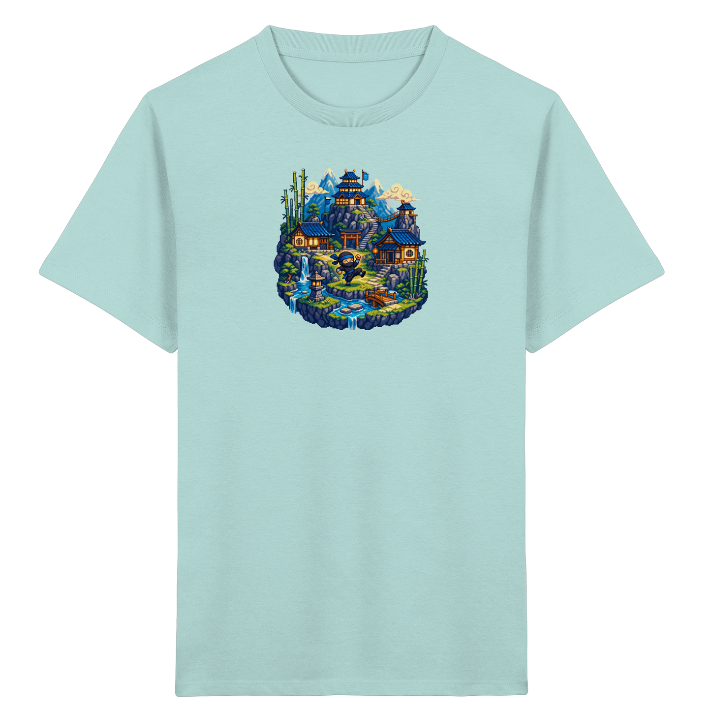 Cooles Ninja Pixel Art T-Shirt - Kinder Bio T-Shirt