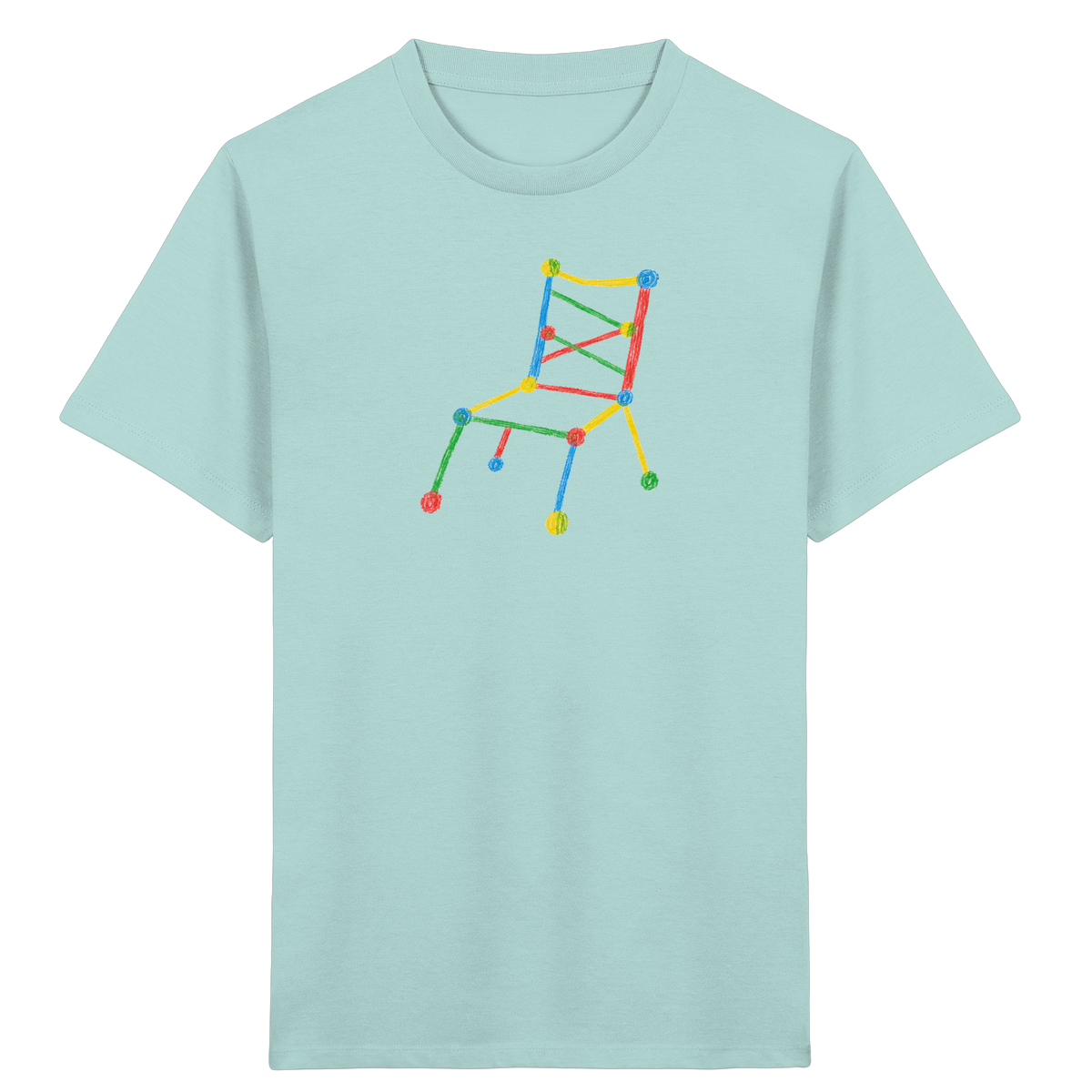 Bunter Kritzelstuhl für Kinder - Kinder Bio T-Shirt
