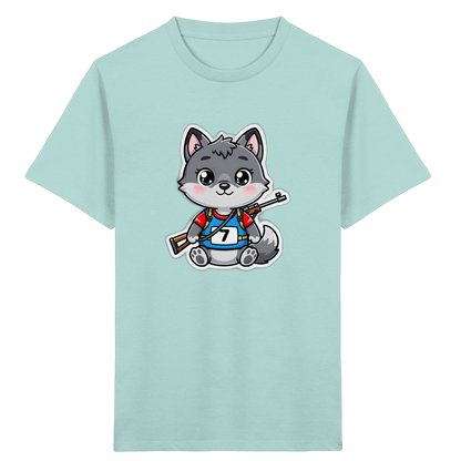 Wolf im Sporttrikot – Kinder Bio-T-Shirt