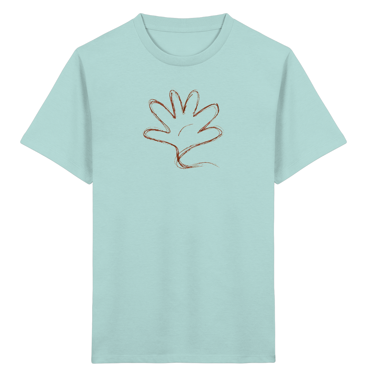 Kakaobraune Schlingenhand Kinder Shirt - Kinder Bio T-Shirt