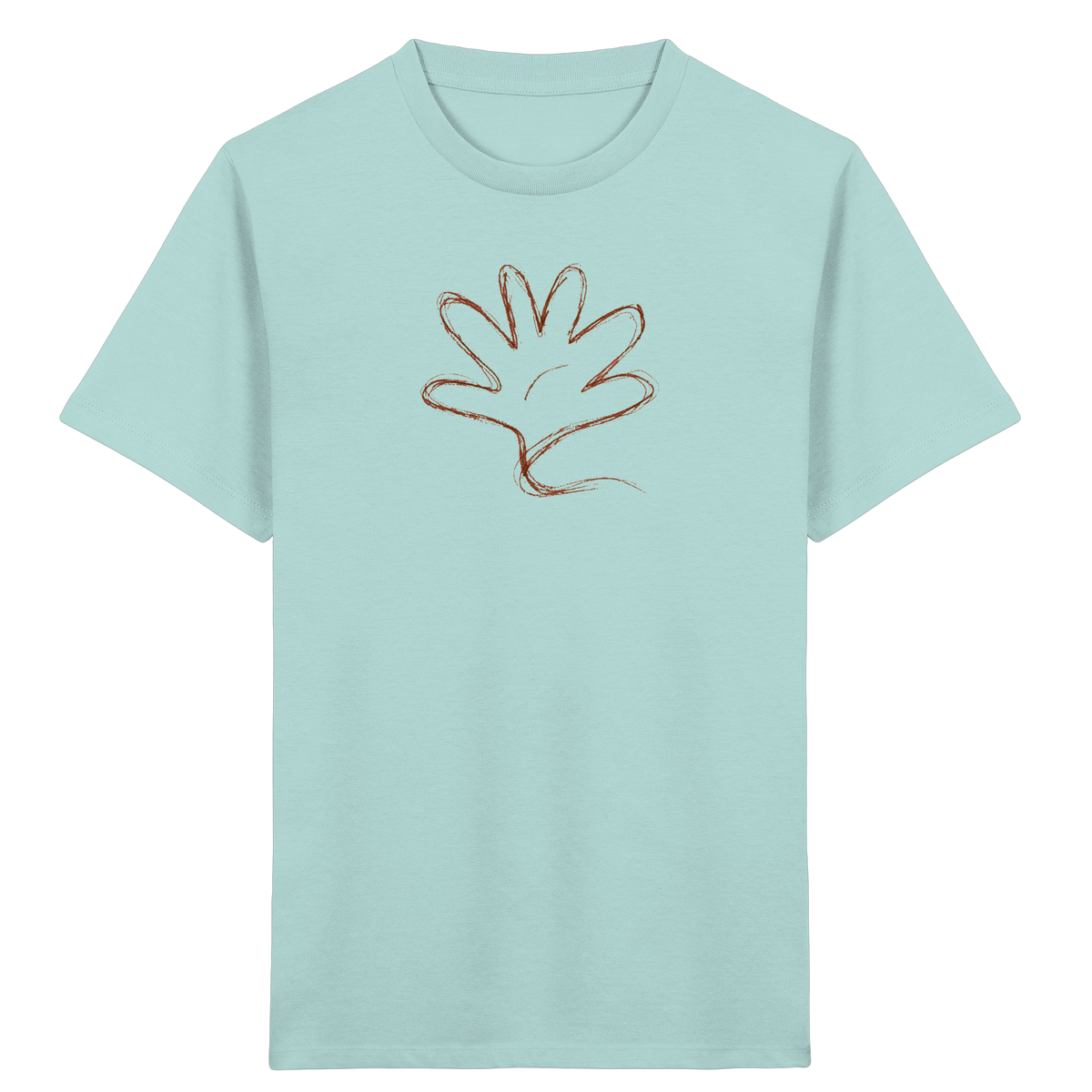 Kakaobraune Schlingenhand Kinder Shirt - Kinder Bio T-Shirt