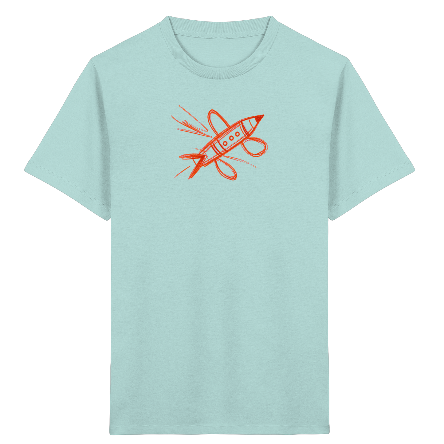Kupferne Bleistiftrakete für Kinder - Kinder Bio T-Shirt