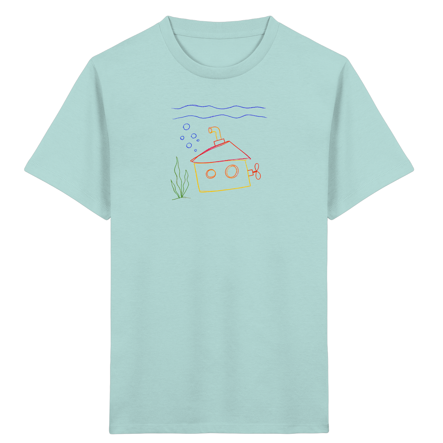 Fröhliches U-Boot Kinder T-Shirt - Kinder Bio T-Shirt