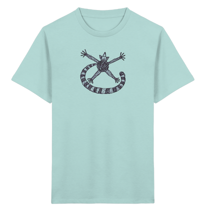 Lemur von oben gezeichnet - Kinder Bio T-Shirt