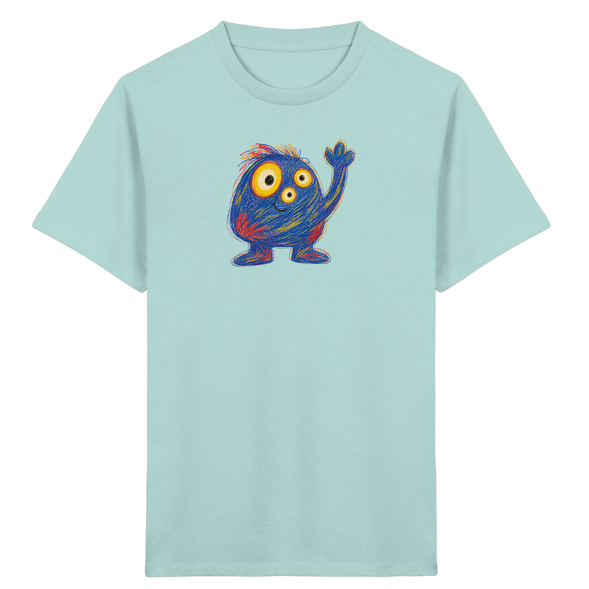 Dreiäuglein winkt fröhlich - Kinder Bio T-Shirt