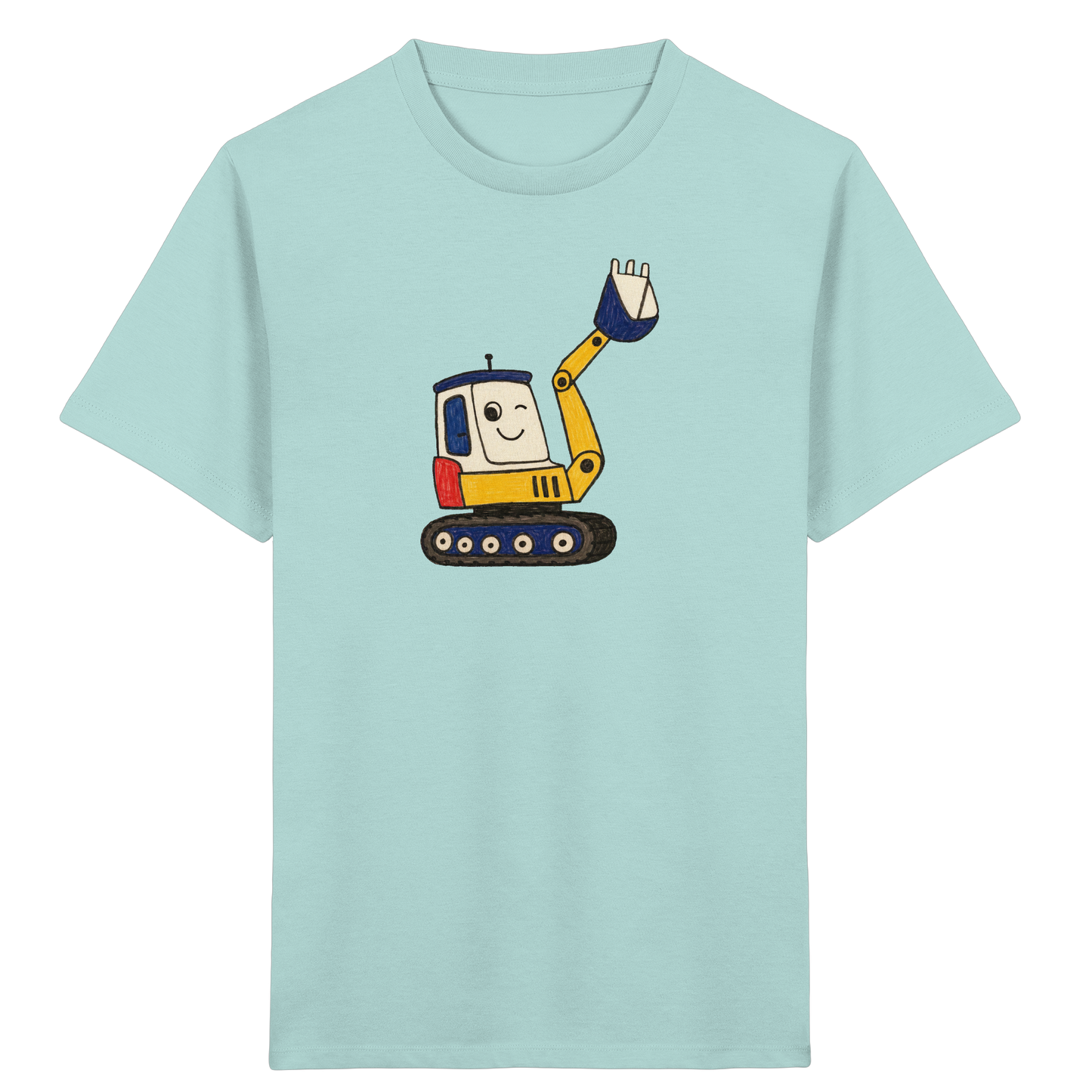 Fröhliches Bagger T-Shirt für Kinder - Kinder Bio T-Shirt