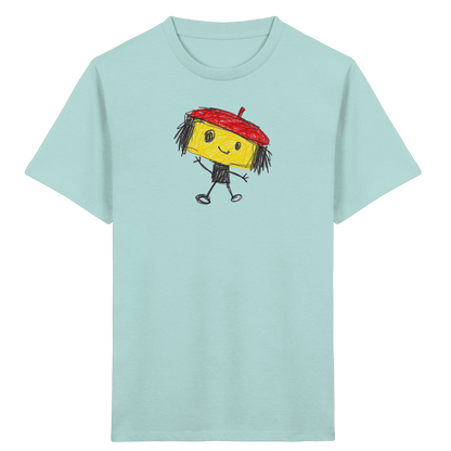 Kritzelkopf mit roter Mütze - Kinder Bio T-Shirt