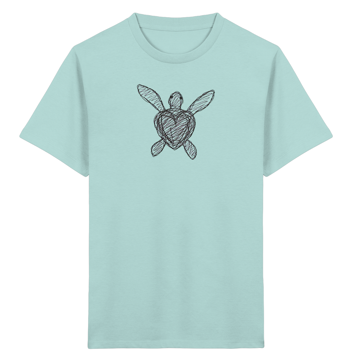 Wasserschildkröte von oben - Kinder Bio T-Shirt