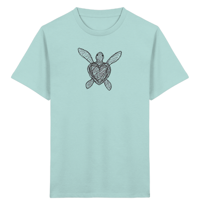 Wasserschildkröte von oben - Kinder Bio T-Shirt