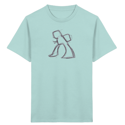 Wackel-T-Rex mit Ranzen - Kinder Bio T-Shirt