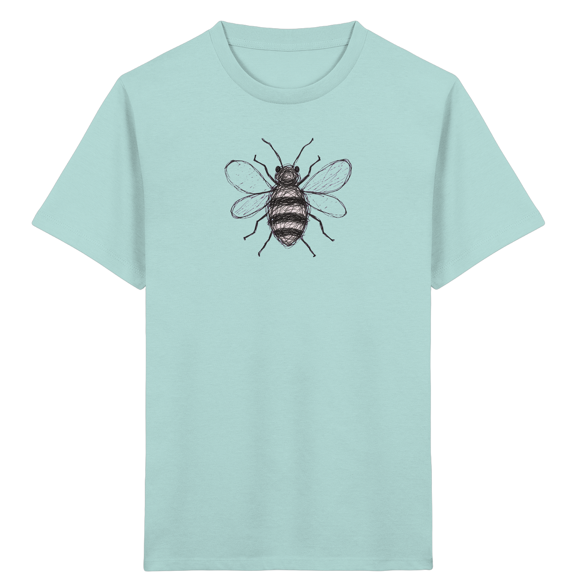 Biene von oben Kinderzeichnung - Kinder Bio T-Shirt