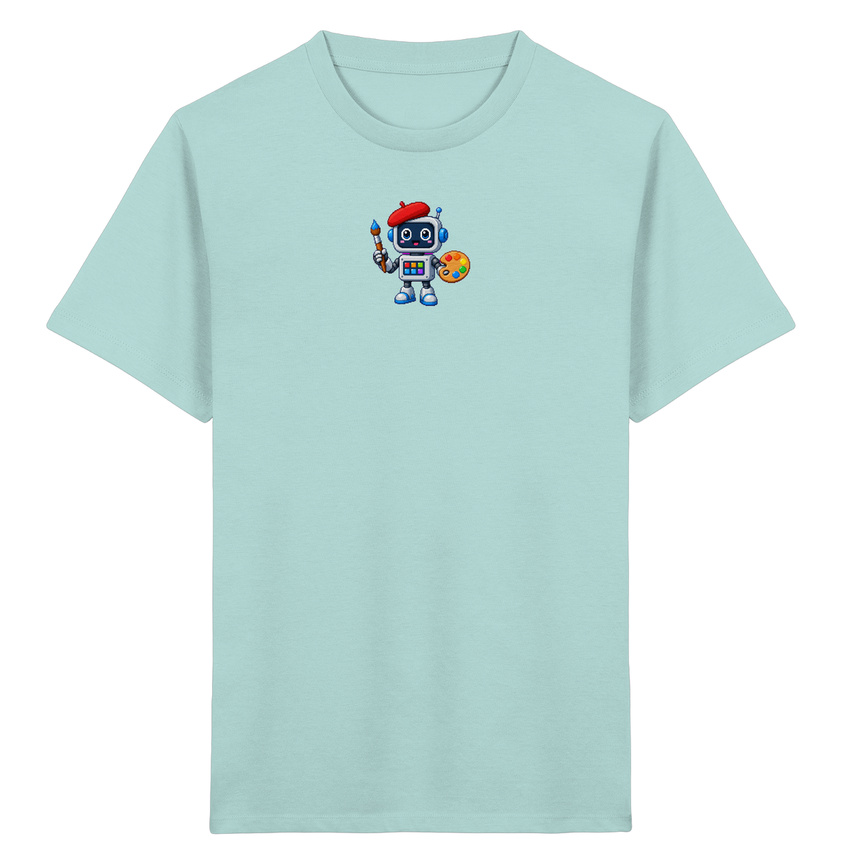 Pixel Roboter Künstler T-Shirt für Kinder - Kinder T-Shirt