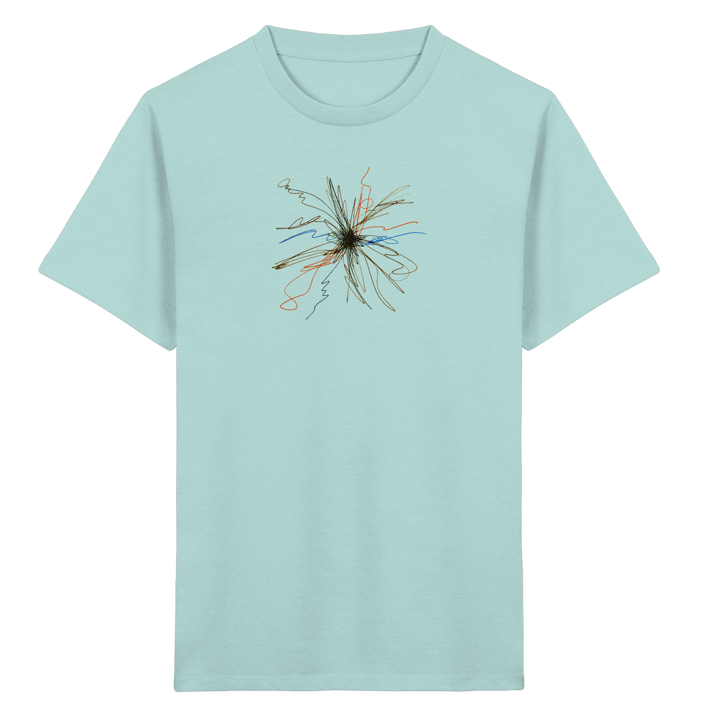 Dynamisches Kunst T-Shirt mit Strahlen - Kinder Bio T-Shirt