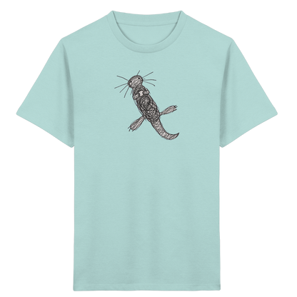 Otter von oben gezeichnet - Kinder Bio T-Shirt