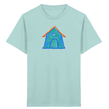 Zweifarbiger Dachbogen Haus - Kinder Bio T-Shirt
