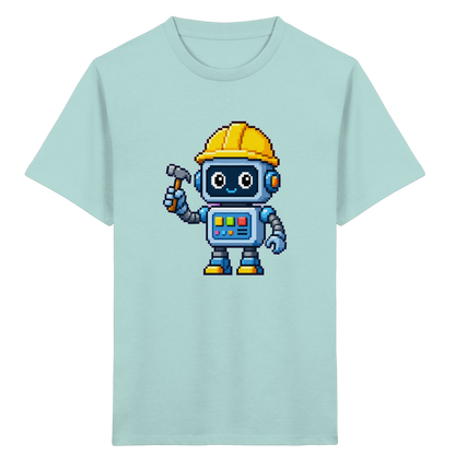 Pixel-Roboter mit Hammer: Retro Kinder-T-Shirt - Kinder T-Shirt