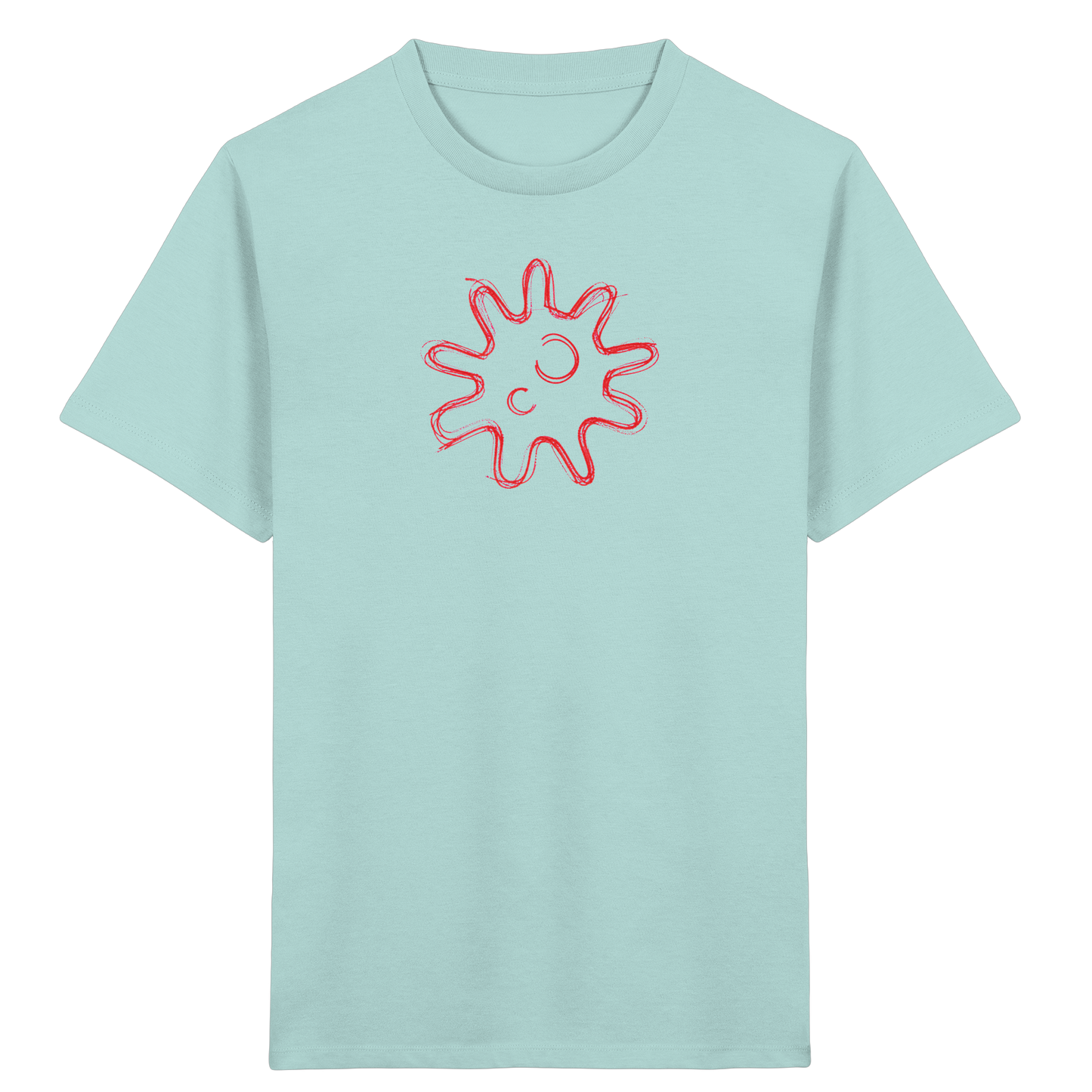 Rote Krakelsonne Kinder T-Shirt - Kinder Bio T-Shirt