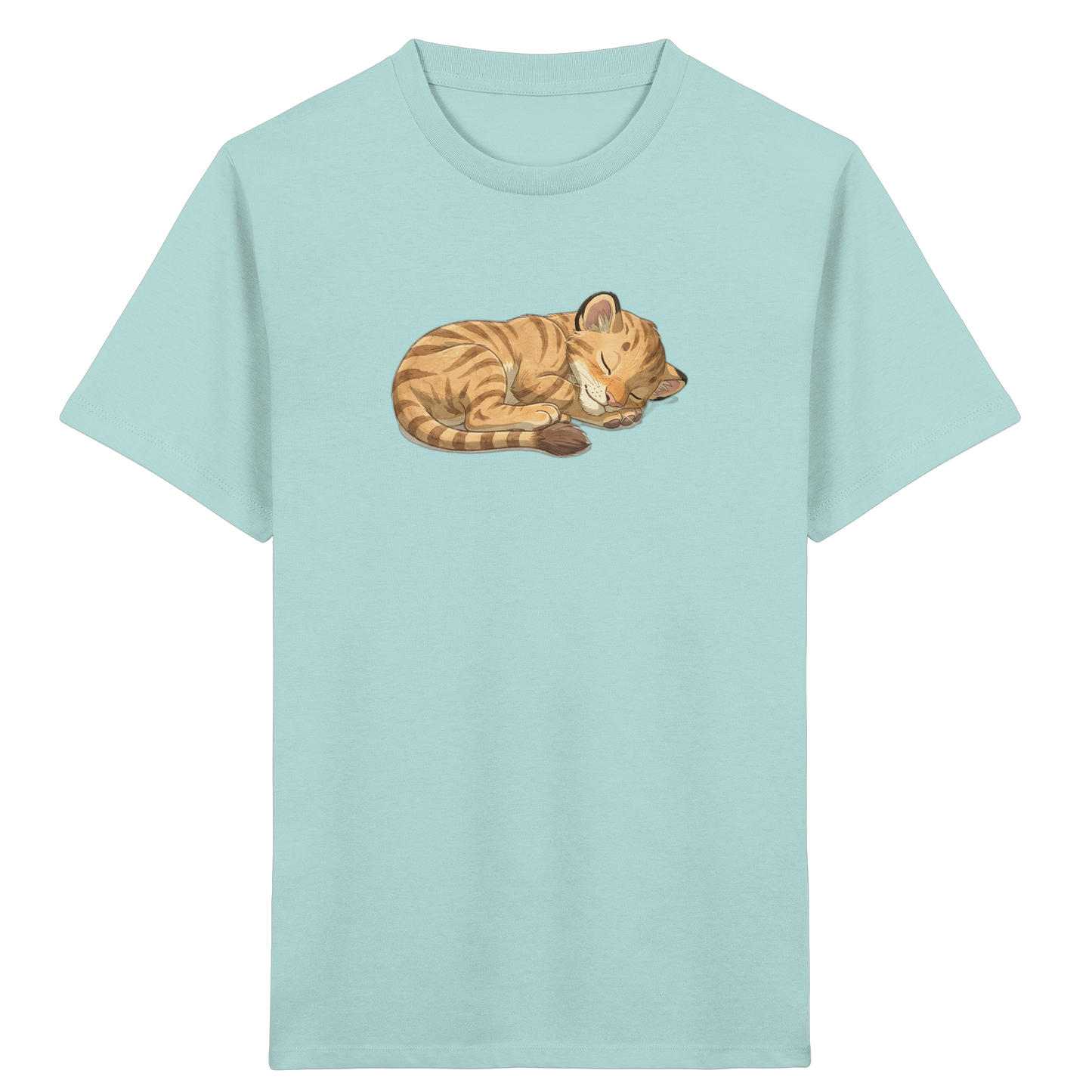 Schlafende Katze: Kuscheliges T-Shirt für Kinder